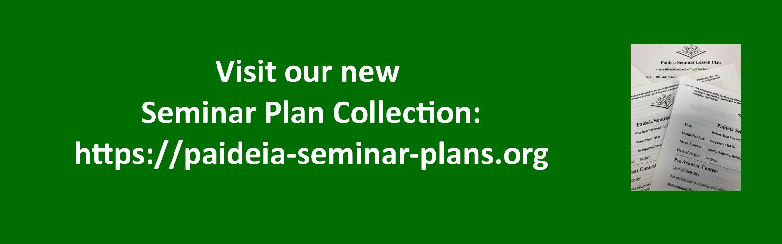 Visit our new Seminar Plan Collection